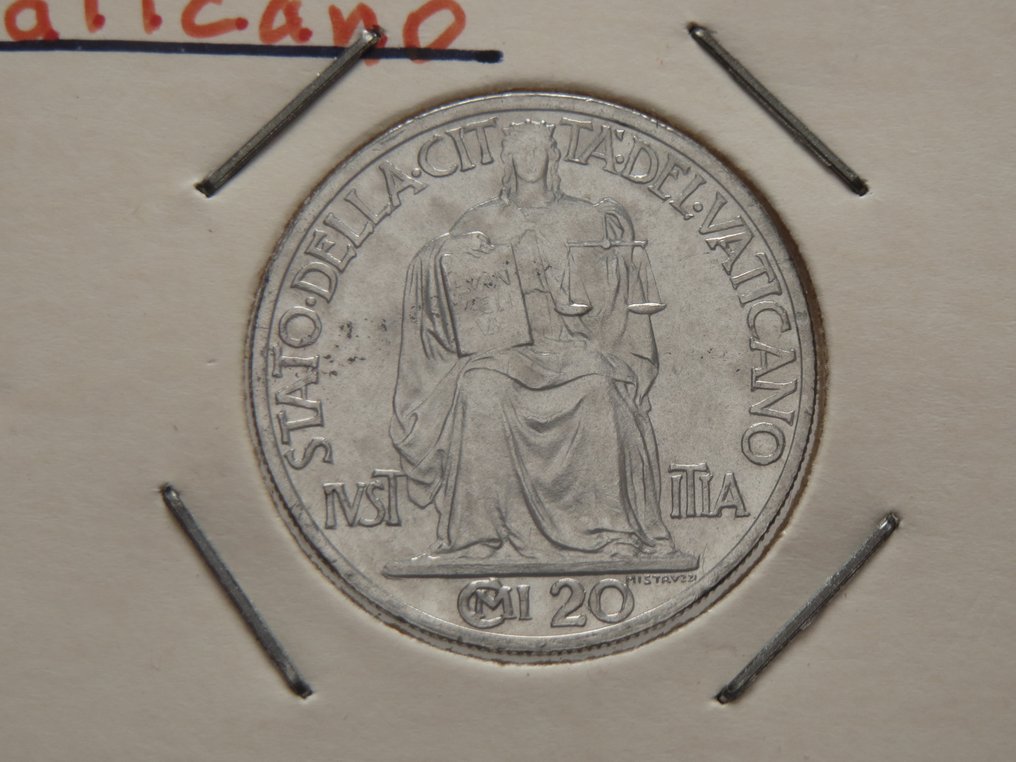 Vatikanet. 20 Cent, 50 Cent, 1 Lira 1942 (3 monete FDC) (Ingen reservasjonspris) #1.0