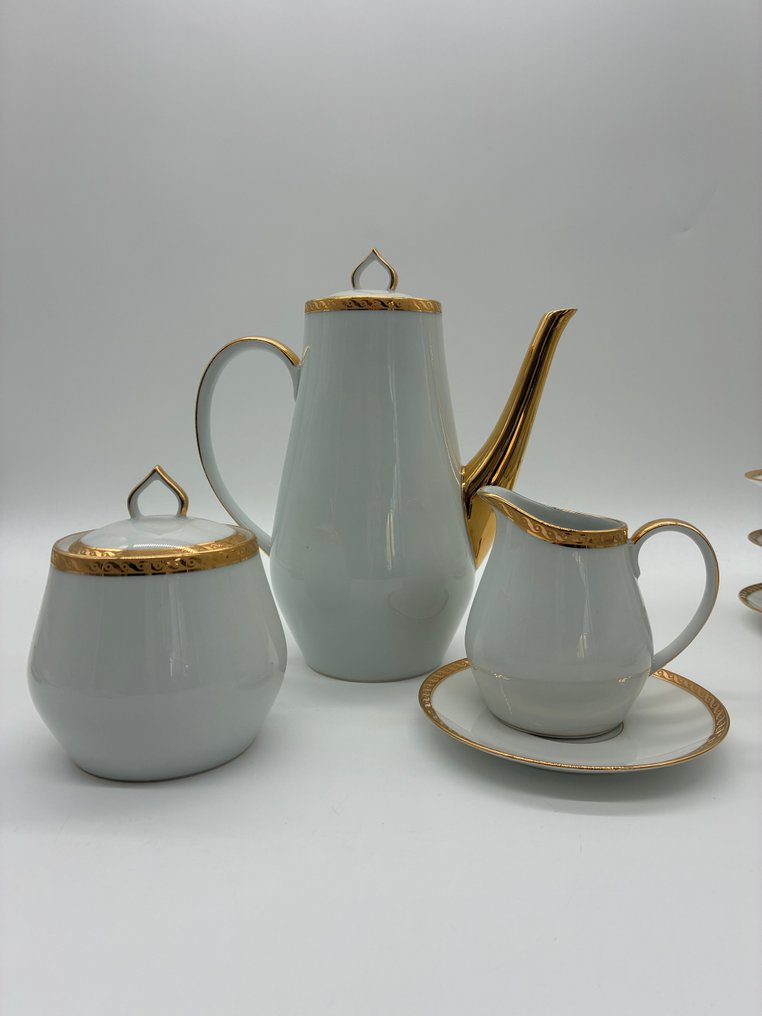 JAMMET - SEIGNOLLES , LIMOGES - Σερβίτσιο καφέ (25) - Πορσελάνη - Πορσελάνη πολυτελείας #3.2