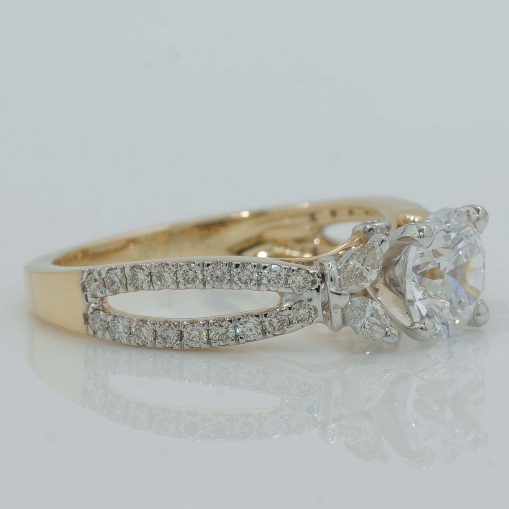 Bague de fiançailles - 14 carats Or jaune - 1.45ct. tw. Diamant (Naturelle) - Diamant - Alliance de mariage solitaire #2.1