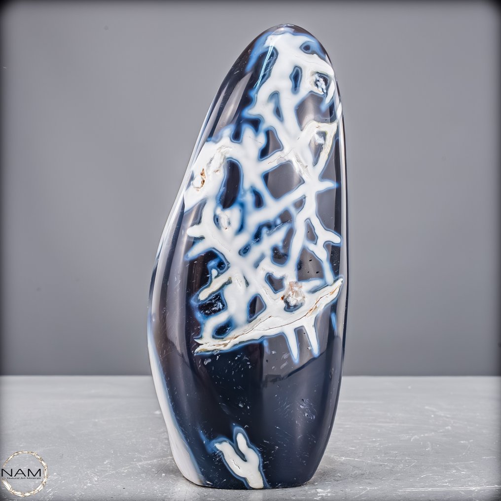 Φυσικός αχάτης 'Orca' Ελεύθερη μορφή- 752.15 g #1.0