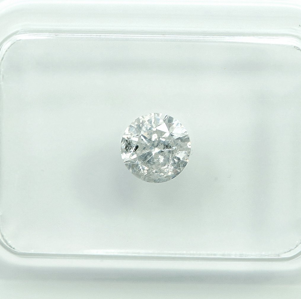 没有保留价 - 1 pcs 钻石  (天然)  - 0.51 ct - 圆形 - G - I3 - 安特卫普宝石报告（GRA） #4.3
