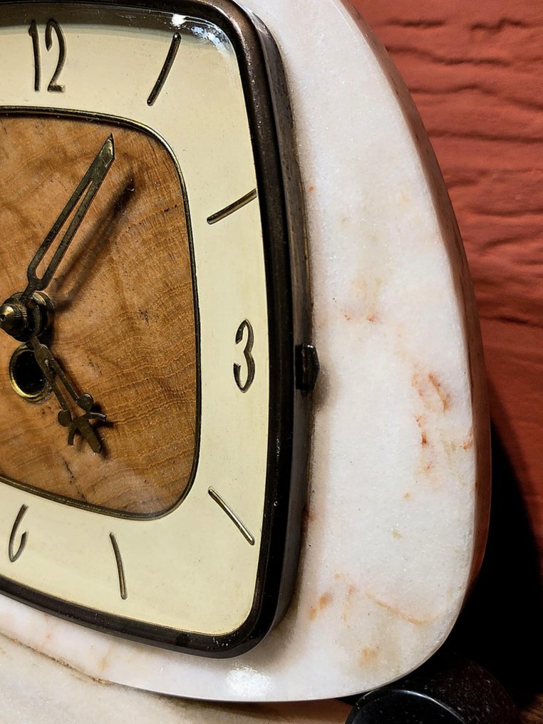 Drum-head mantel clock -   Marble - 1920-1930 #2.1