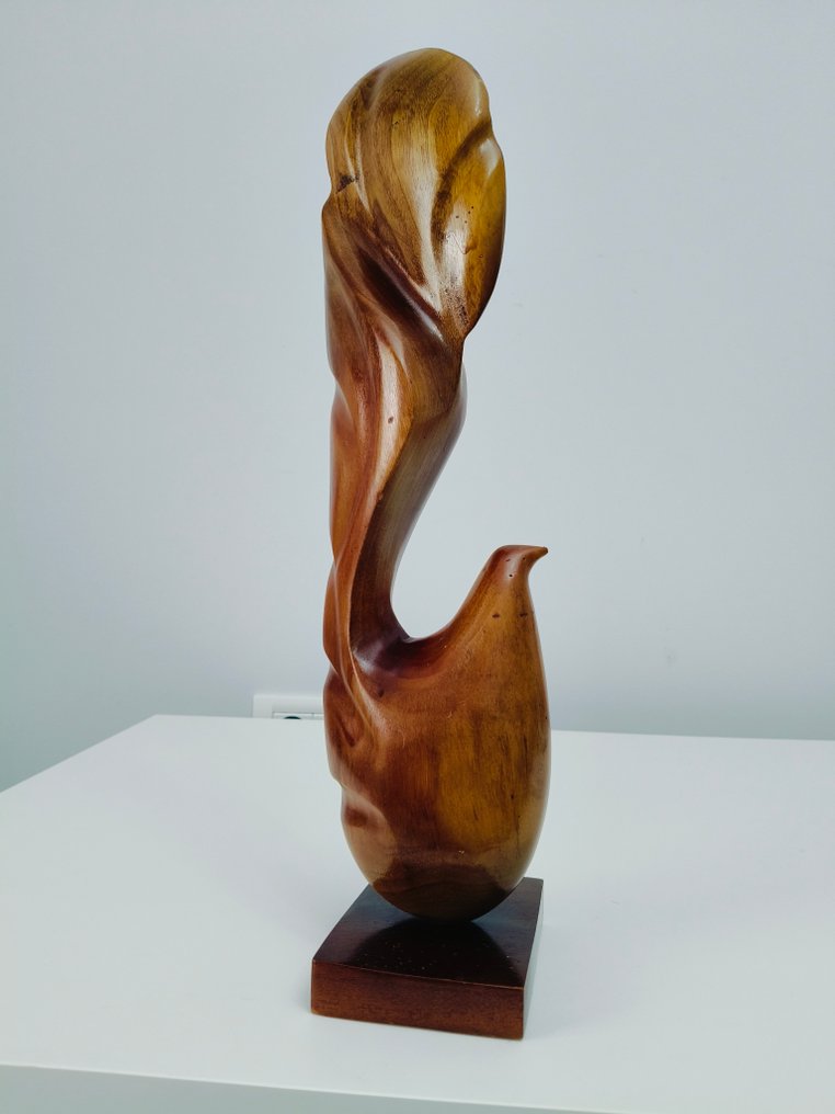 Skulptur, Abstract Bird - 42 cm - Træ #1.0