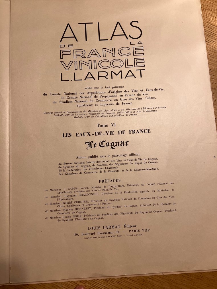 L. Larmat - Atlas de la france vinicole - 1947 #4.3