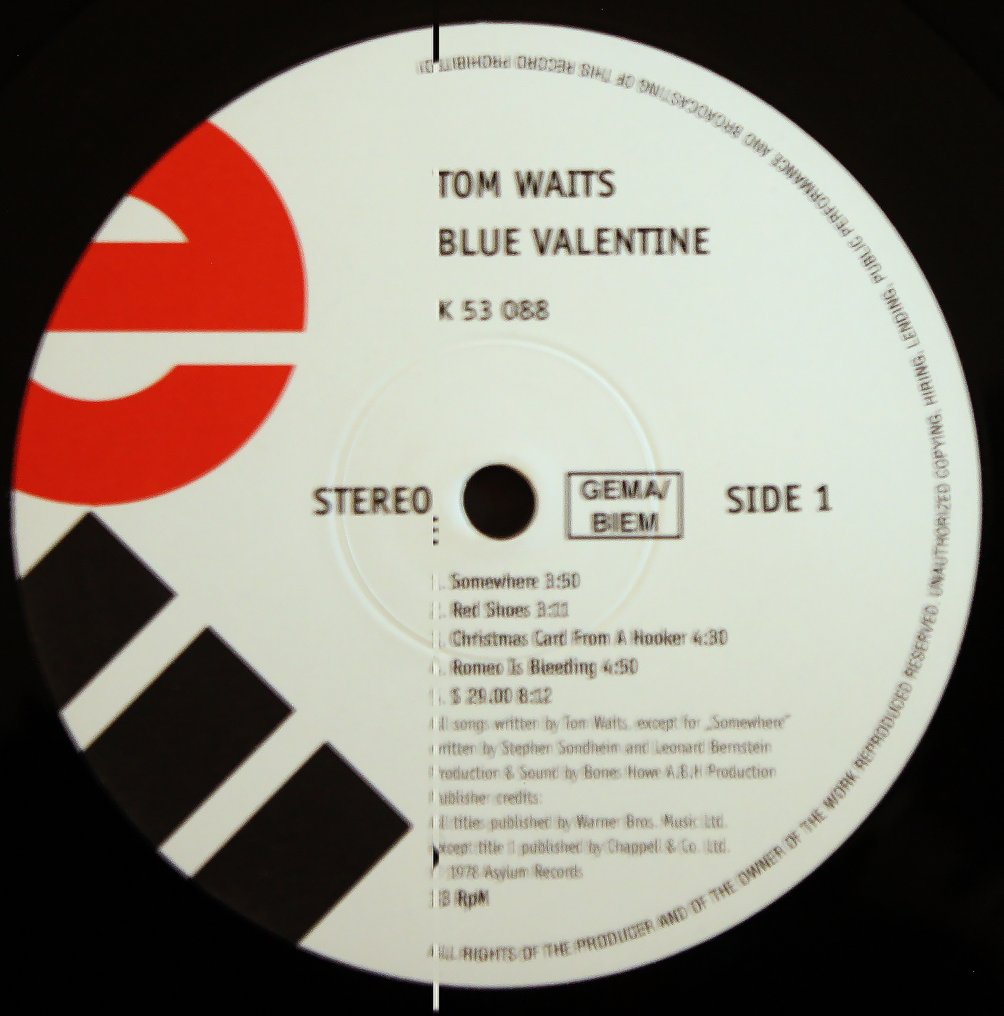 Tom Waits - Alternative Blues Rock - LP - 1983 #2.1