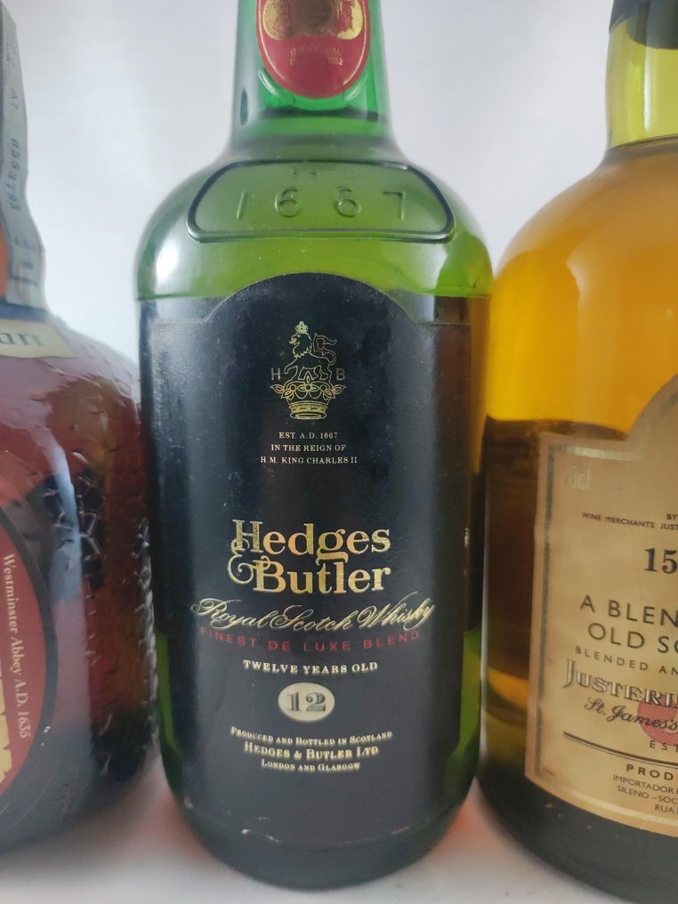 Grand Old Parr 12yo + Hedges & Butler 12yo + J&B 15yo + Ballantine's 12yo - 70cl, 75cl - 4 bottles #1.0