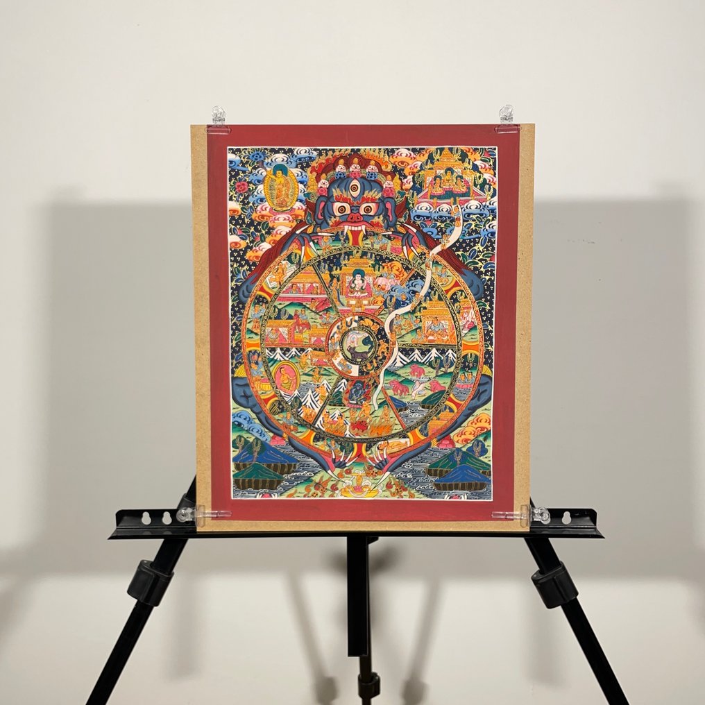 Wheel of Life Thangka - Painting of Tibetan Tradition - 亚洲 (没有保留价) #3.2