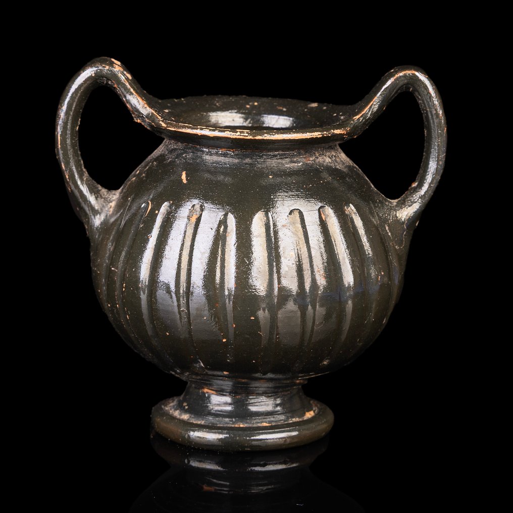 古希腊 黑釉陶器坎塔罗斯 (没有保留价) #1.0