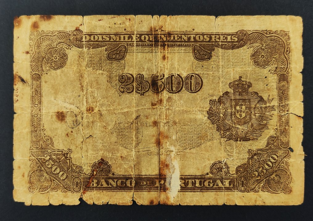 Πορτογαλία. - 50 Centavos and 2500 Réis 1904 / 1918 - Pick 79 and 112b (χωρίς τιμή ασφαλείας) #4.3