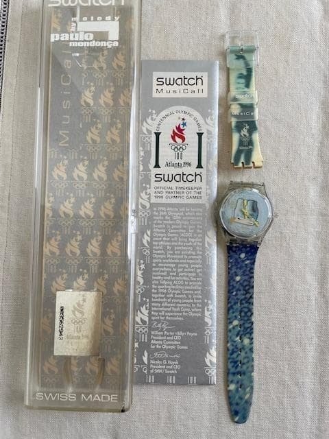 Swatch - Musicall – Atlanta 1996 Olympic Commemorative – Paulo Mendonça × Katarina Witt – Unused - Unisex - 1990-1999 #1.0