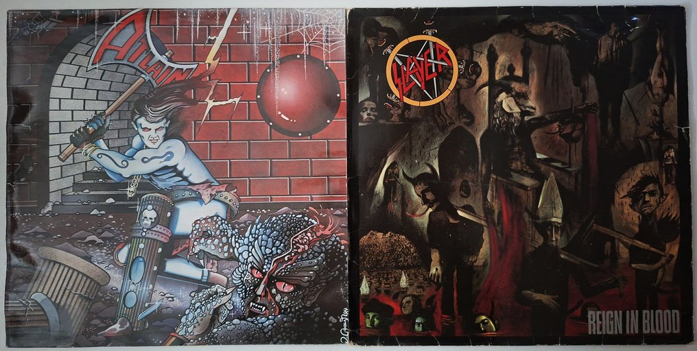 Slayer and Atlain - two great speed metal and trash records - LP-Alben (mehrere Objekte) - Erstpressung - 1986 #1.0