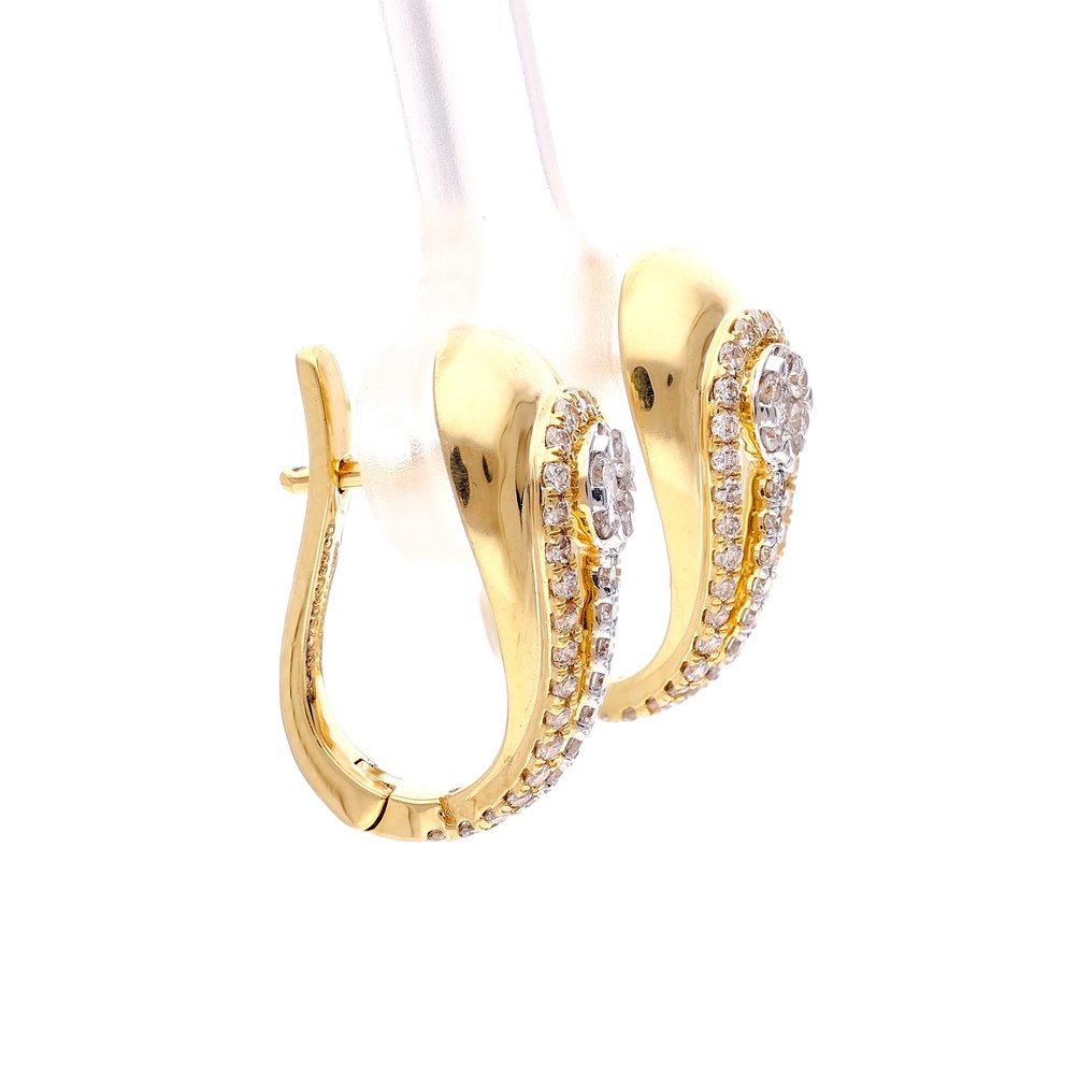 耳環 - 18 克拉 黃金 -  0.65ct. tw. 鉆石 (天然) - 18K金耳环 #4.3