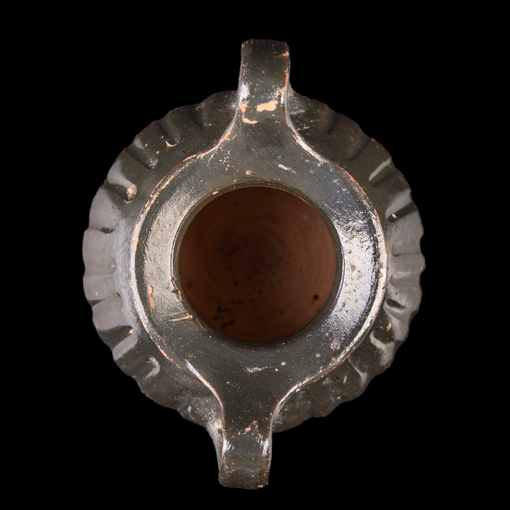 古希腊 黑釉陶器坎塔罗斯 (没有保留价) #2.1