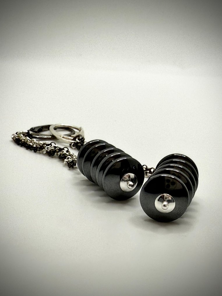 UNICO - Argint 925 Bicolore - Hematite - Certificat de Autenticitate - Set de bijuterii din 3 piese - Manodopera Esclusiva #4.3