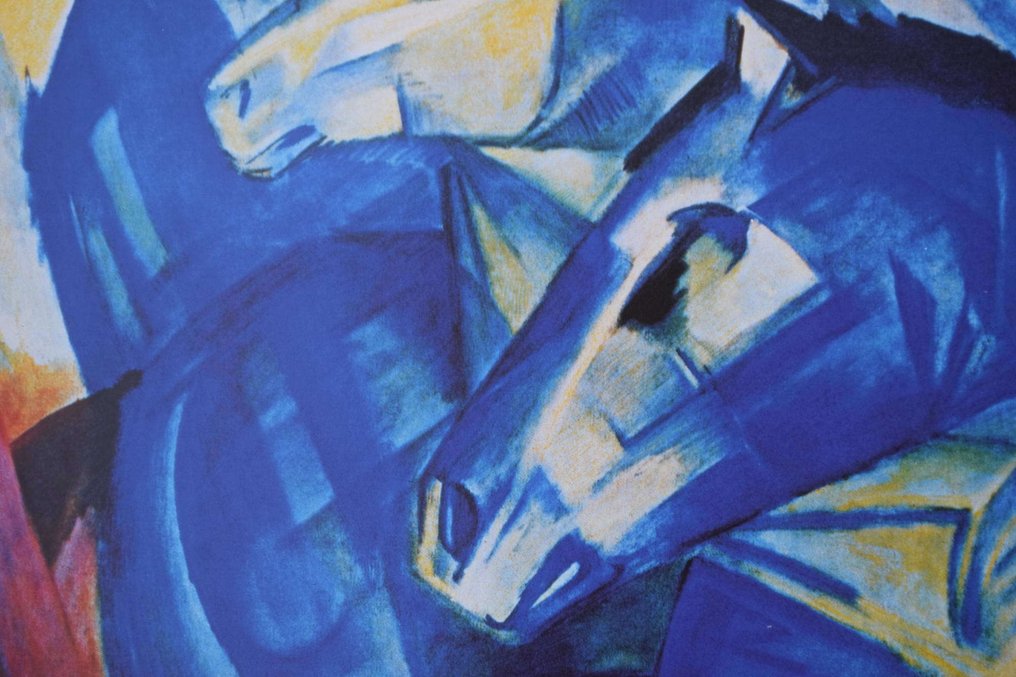 Franz Marc - "Tower of the Blue Horses" - Original vintage poster - year 1997 #2.1