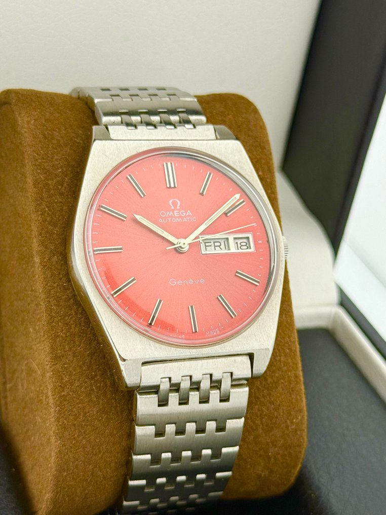 Omega - Sem preço de reserva - Automatic Coral Red Dial Geneve Day-Date Cal.1020 - 166.0120 - Homem - 1972 #4.3