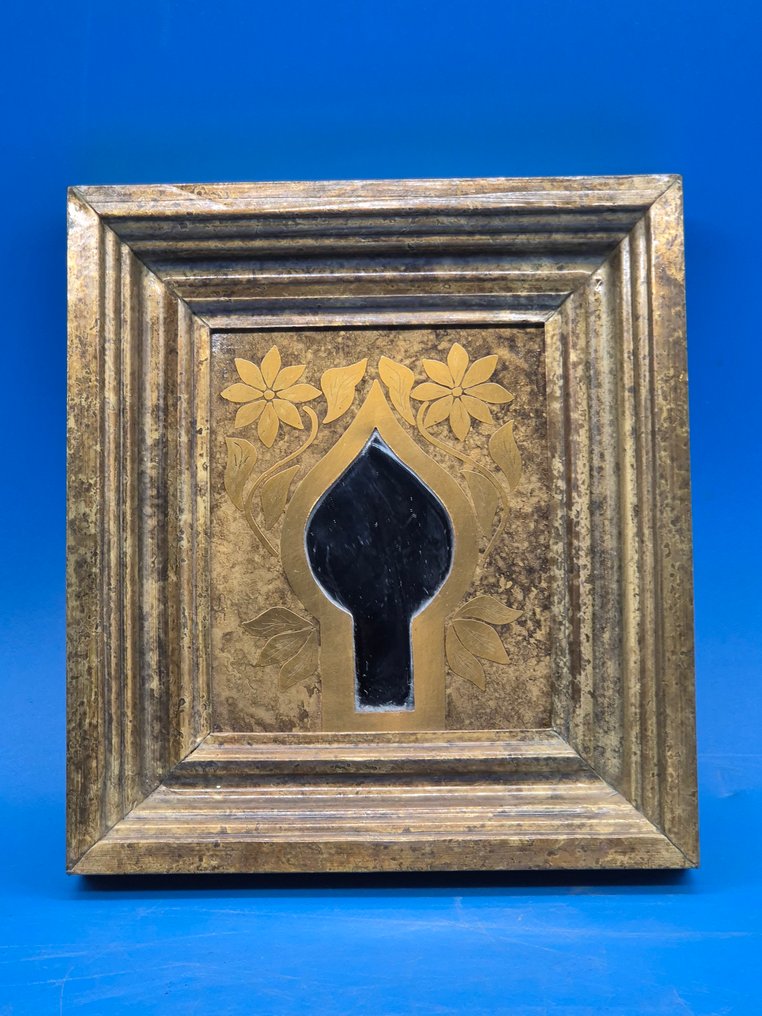 Naguaras - 鏡 - 玻璃 - 手工制作的镜子,带有雕刻和镶嵌工艺 #1.0