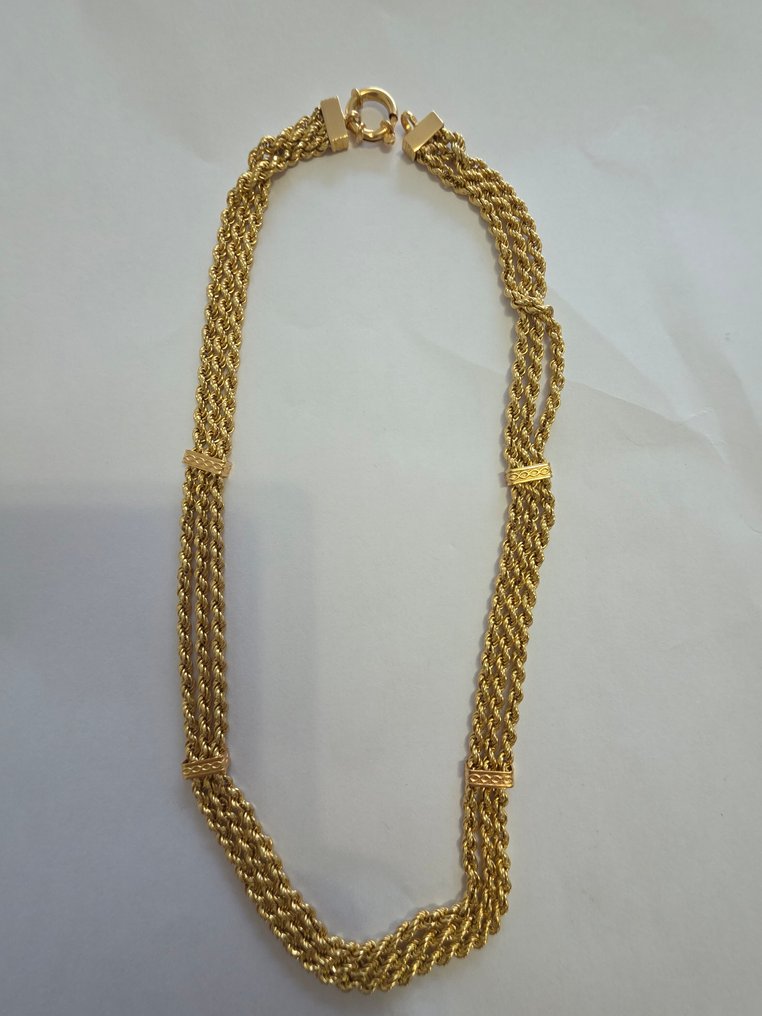 Κολιέ - 19,2 kt. Κίτρινο χρυσό - Χρυσή αλυσίδα 19,2K #3.2