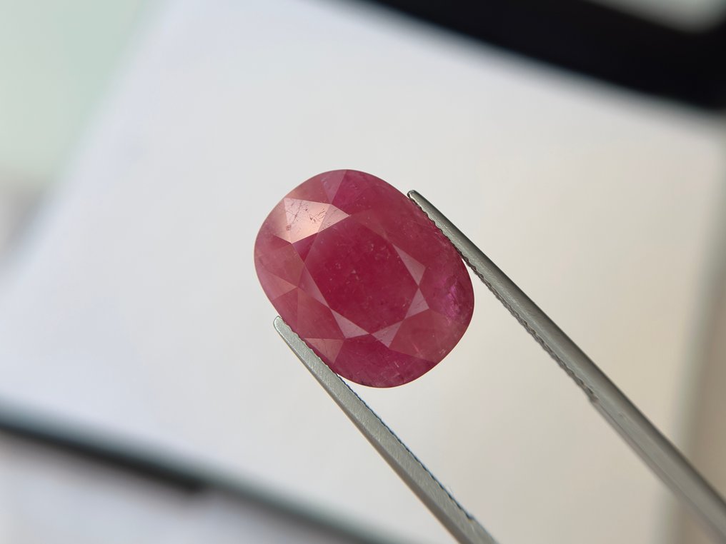 Ohne mindestpreis - 1 pcs  Rot Rubin  - 14.61 ct - Lotus Gemology - Keine Hitze, reicher Ruby #1.0