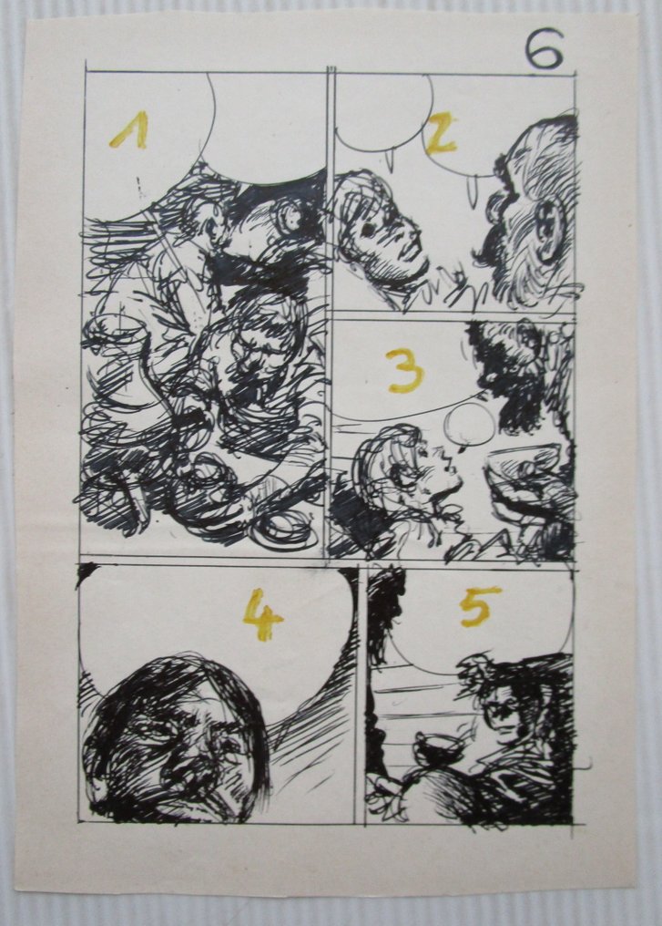 René Follet - 1 Original preliminary page - Ivan Zoerin, / Ivan Zourine - Sa première fugue / Leve de Vrijheid (p.6) - 1974 #1.0