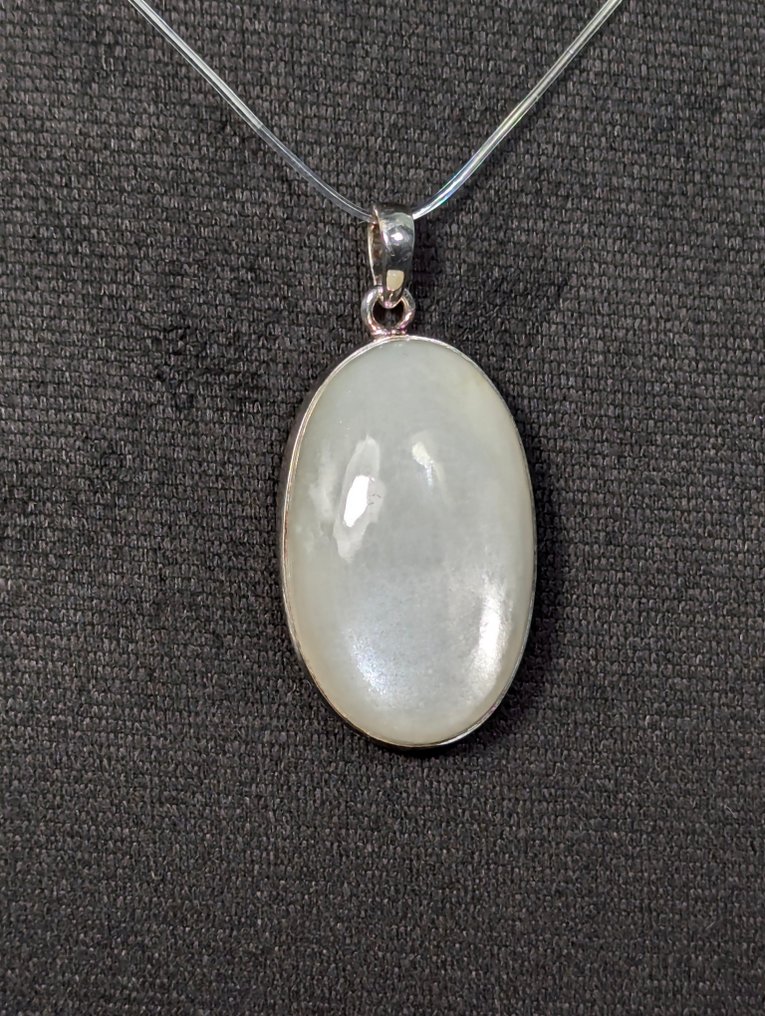Bellissimo pendente in argento 925, impreziosito da moonstone naturale (adularia) proveniente dal - Ciondolo #4.3