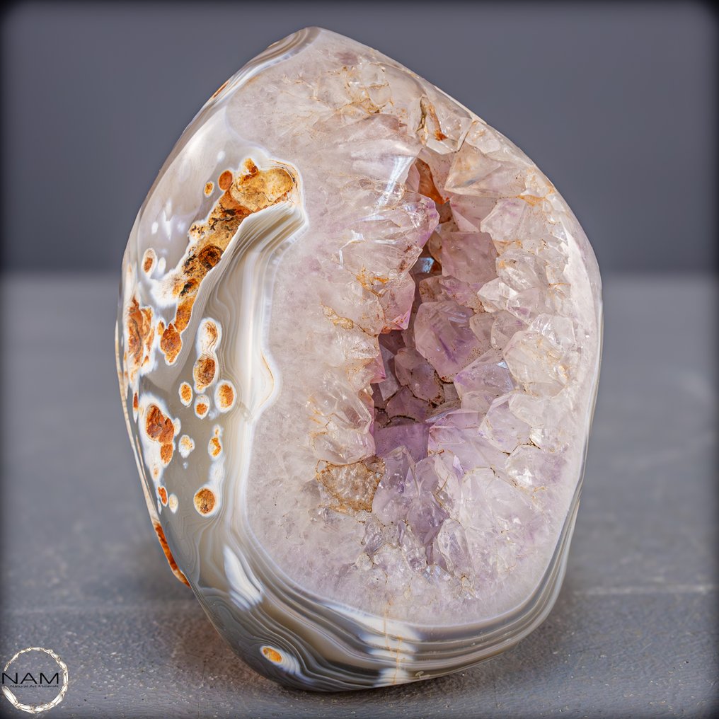 Druse d'améthystes exclusives à l'achat, d'Uruguay Élégance profonde & éclat en perfection- 907.82 g #1.0