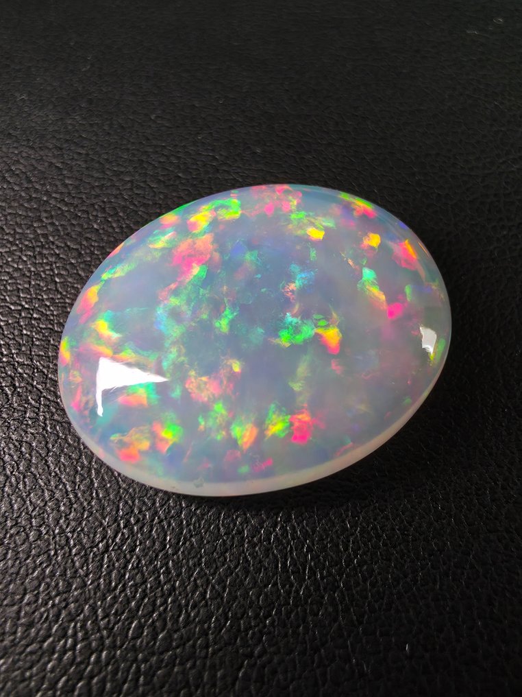 Branco, Multicolor Opala  - 18.21 ct - Antwerp Laboratory for Gemstone Testing (ALGT) #1.0