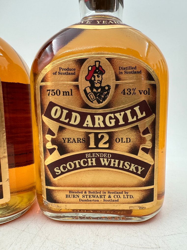 Old Argyll 12 years old - Burn Stewart  - b. Anni ‘70, Anni ‘80 - 75cl - 2 bottiglie #1.0