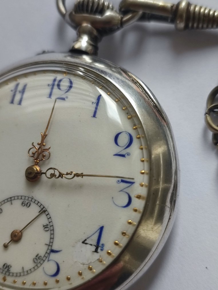 SYSTEM GLASHUTTE silver - diomede - remontoir 15 rubis - pocket watch - No Reserve Price - 1900-1949 #3.2
