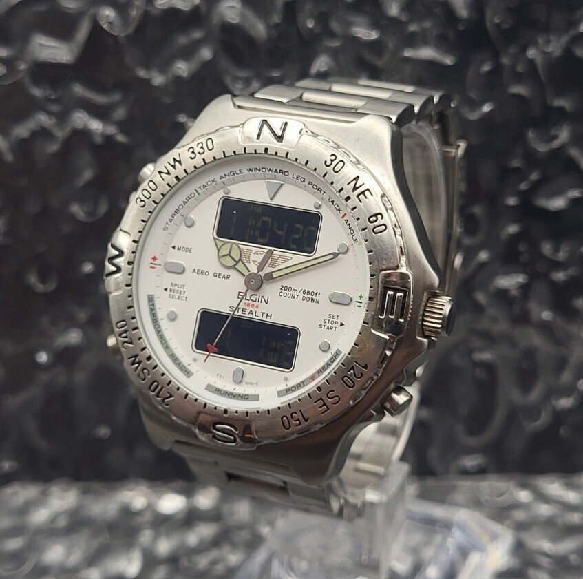 Elgin Watch Company - Stealth Air Force - Nincs minimálár - FK-1002-C - Férfi - 1990-1999 #1.0