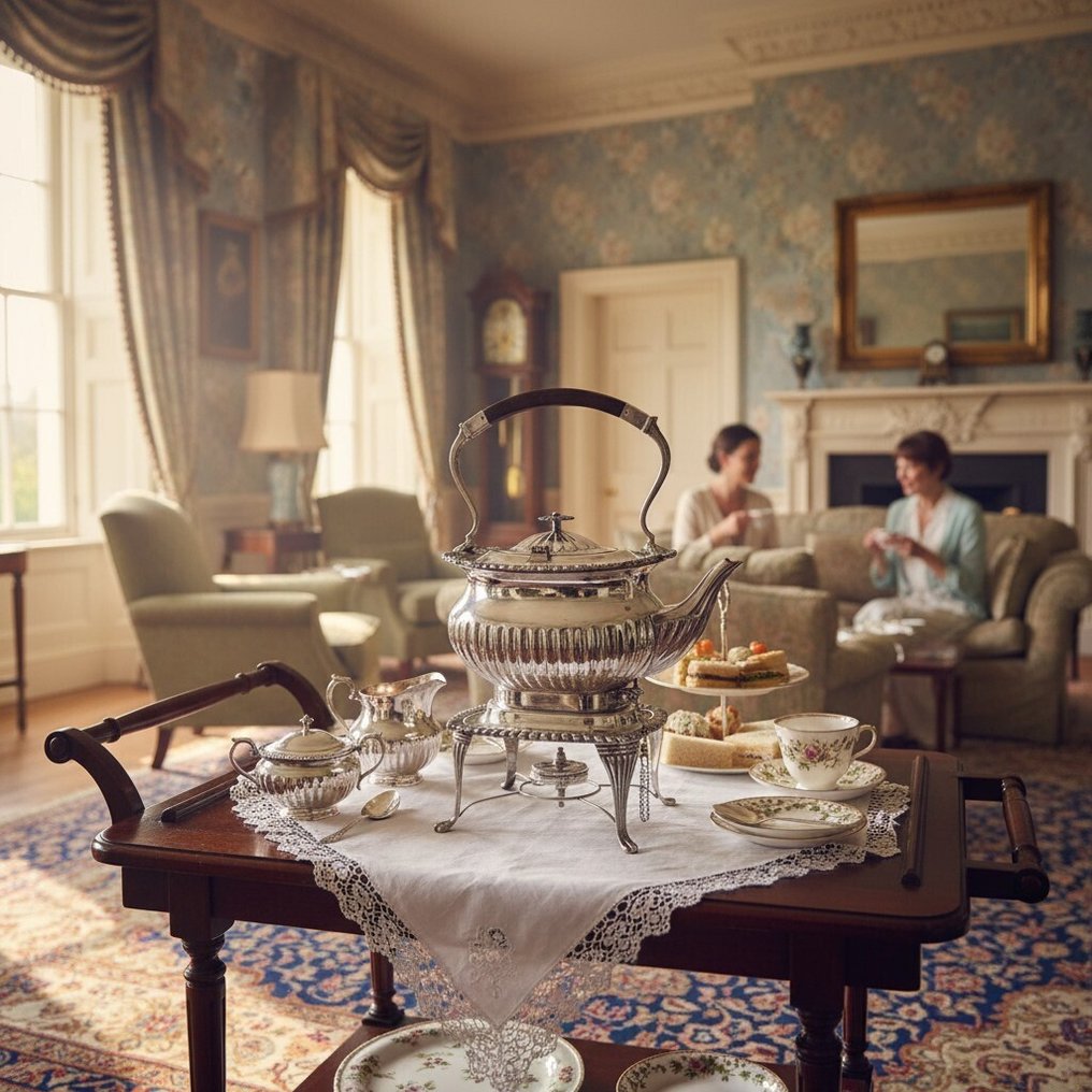 Royal Family - Théière - Samovar ancien avec spiritueux original - Soudé et ciselé, style Vittoriano des années 1920 - plaqué argent #1.0