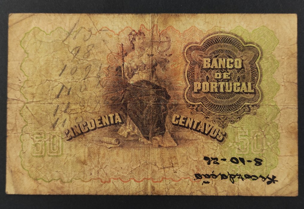 Πορτογαλία. - 50 Centavos and 2500 Réis 1904 / 1918 - Pick 79 and 112b (χωρίς τιμή ασφαλείας) #2.1