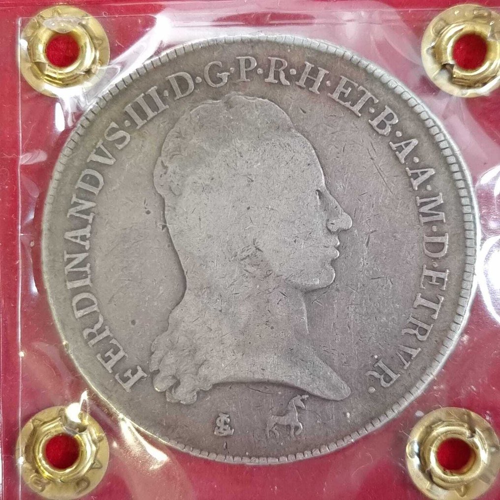 Italië, Groothertogdom van Toscane Ferdinando III di Lorena (1791-1824). Francescone 10 Paoli 1796 (Zonder minimumprijs) #1.0