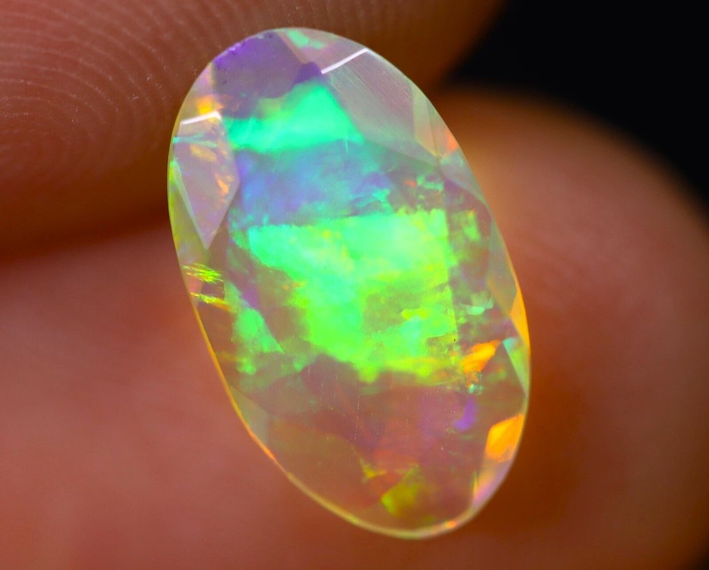 1.40 ct - Top Colors - Φυσκός Πολυεδρικός Κρύσταλλος Opal - Δείτε το βίντεο!- 0.28 g #3.2