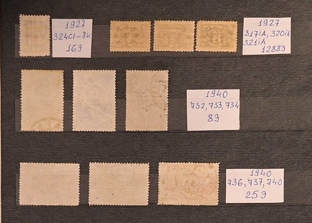 Rusland 1927/1941 - En samling af frimærker fra Sovjetunionen 1927-1941 - Michel 2021 Cat: num 324CI-808 #1.0