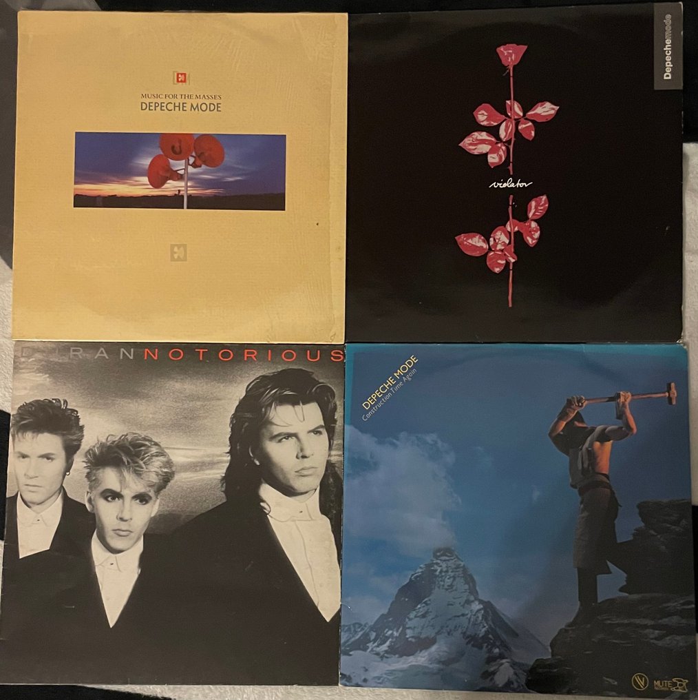 Depeche Mode, Duran Duran - 4 x classic LPs - Violator/Construction Time Again/Music For The Masses/Notorious - Diverse Titel - LP-Alben (mehrere Objekte) - 1983 #1.0