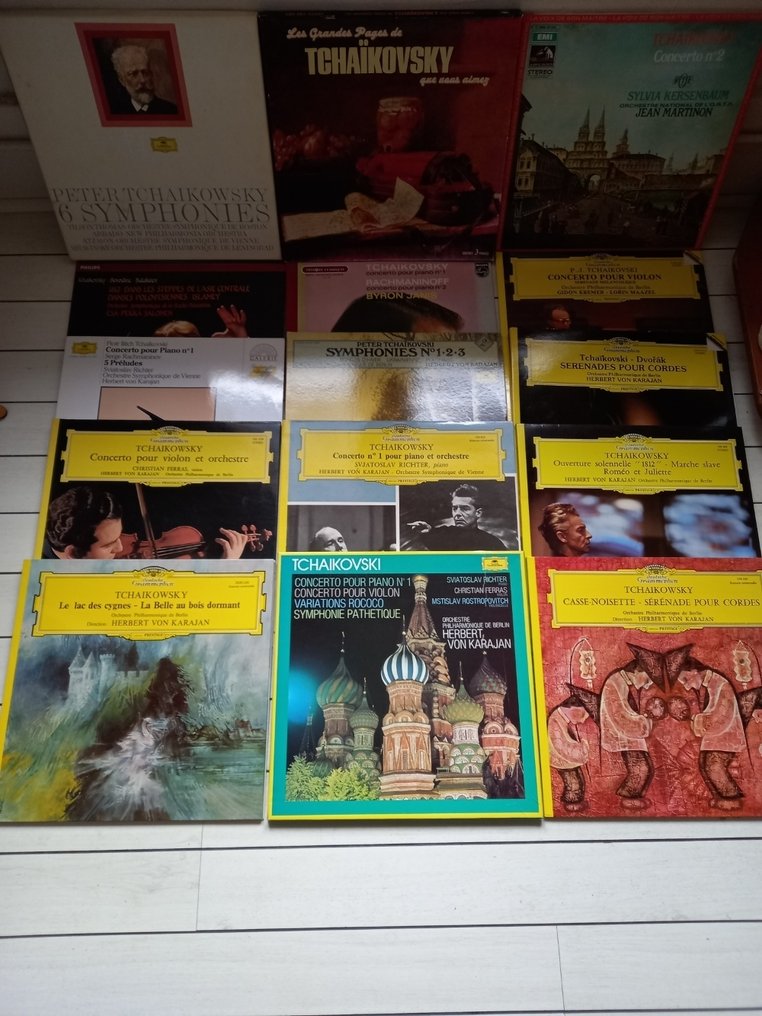 Tchaikowsky / Herbert Von Karajan - Collection with 3 box sets + 12 x albums - 25 x records in total - Multiple titles - LP Albums (multiple items) - Stereo - 1972 #1.0