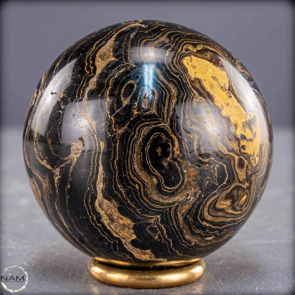 Palla naturale di alghe fossilizzate Un'opera d'arte della preistoria- 270.08 g #1.0