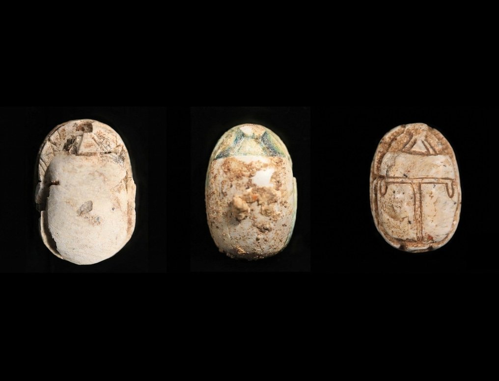 Αρχαία Αιγυπτιακή - Σετ 3 τεμαχίων Speckstein - Σκαραβαίος #1.0