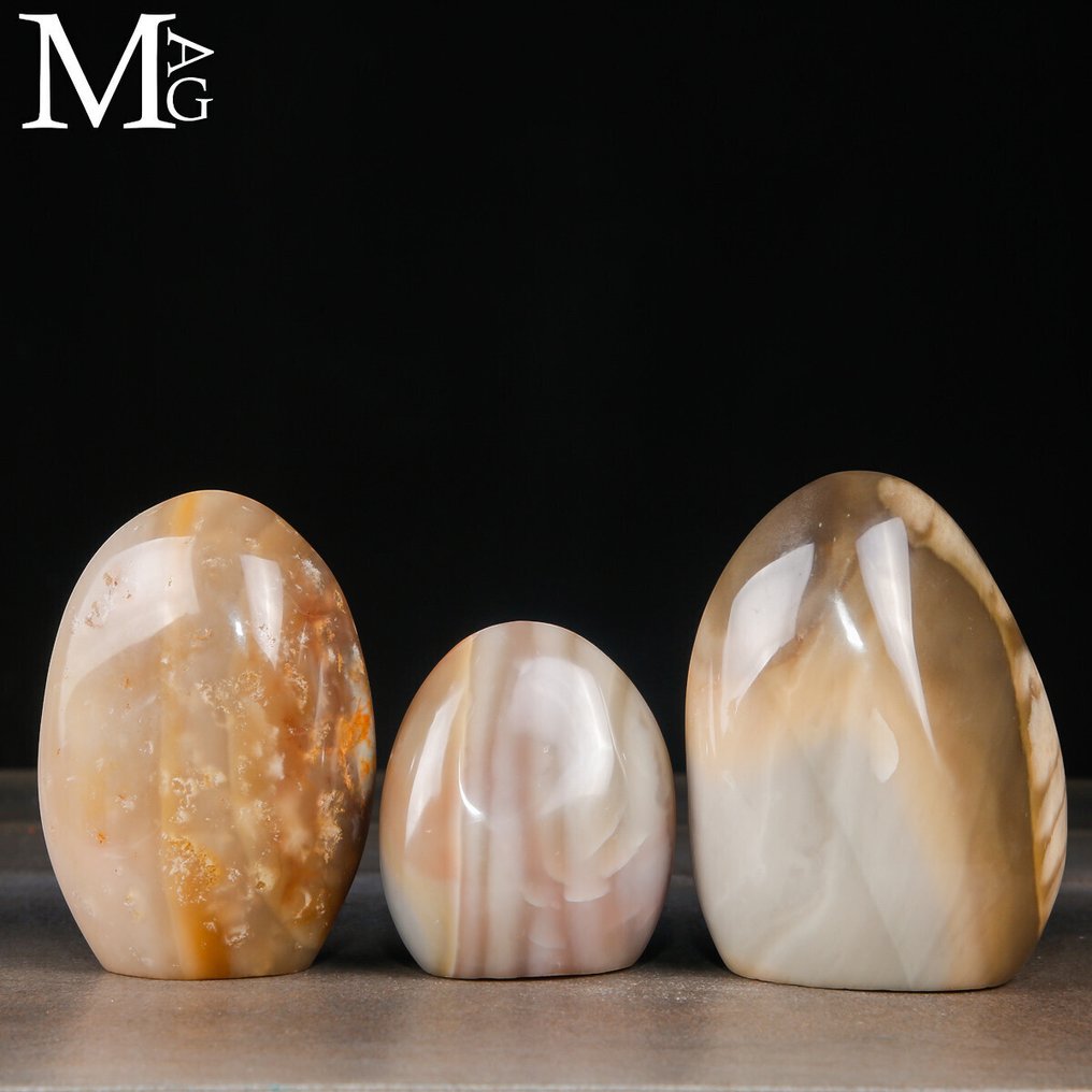 Madagascar Polychrome Jasper - "Desert Jasper" - Set Three Pieces - Natural Deep Colors- 899 g #1.0