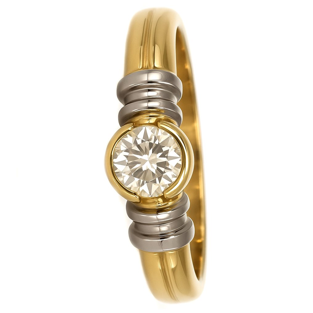 Salvini - Ring - 18 karaat Geel goud, Witgoud - 0.47ct. tw. Diamant (Natuurlijk) #2.1