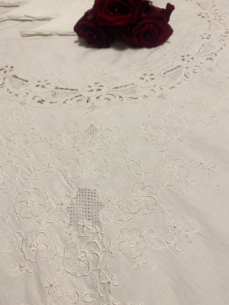 Toalha de mesa - 250 cm - 170 cm - Toalha de mesa com bordado #1.0