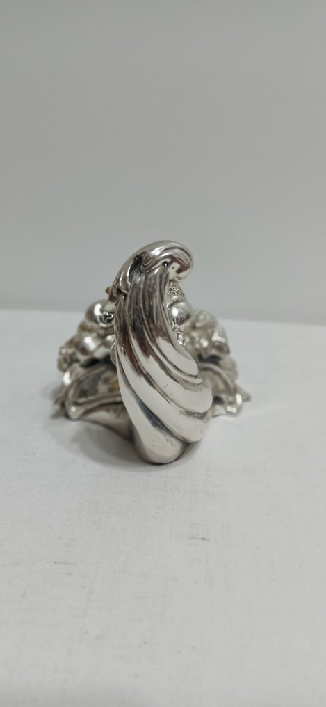 Rzeźba, Cornucopia - 10 cm - laminowane srebrem #2.1