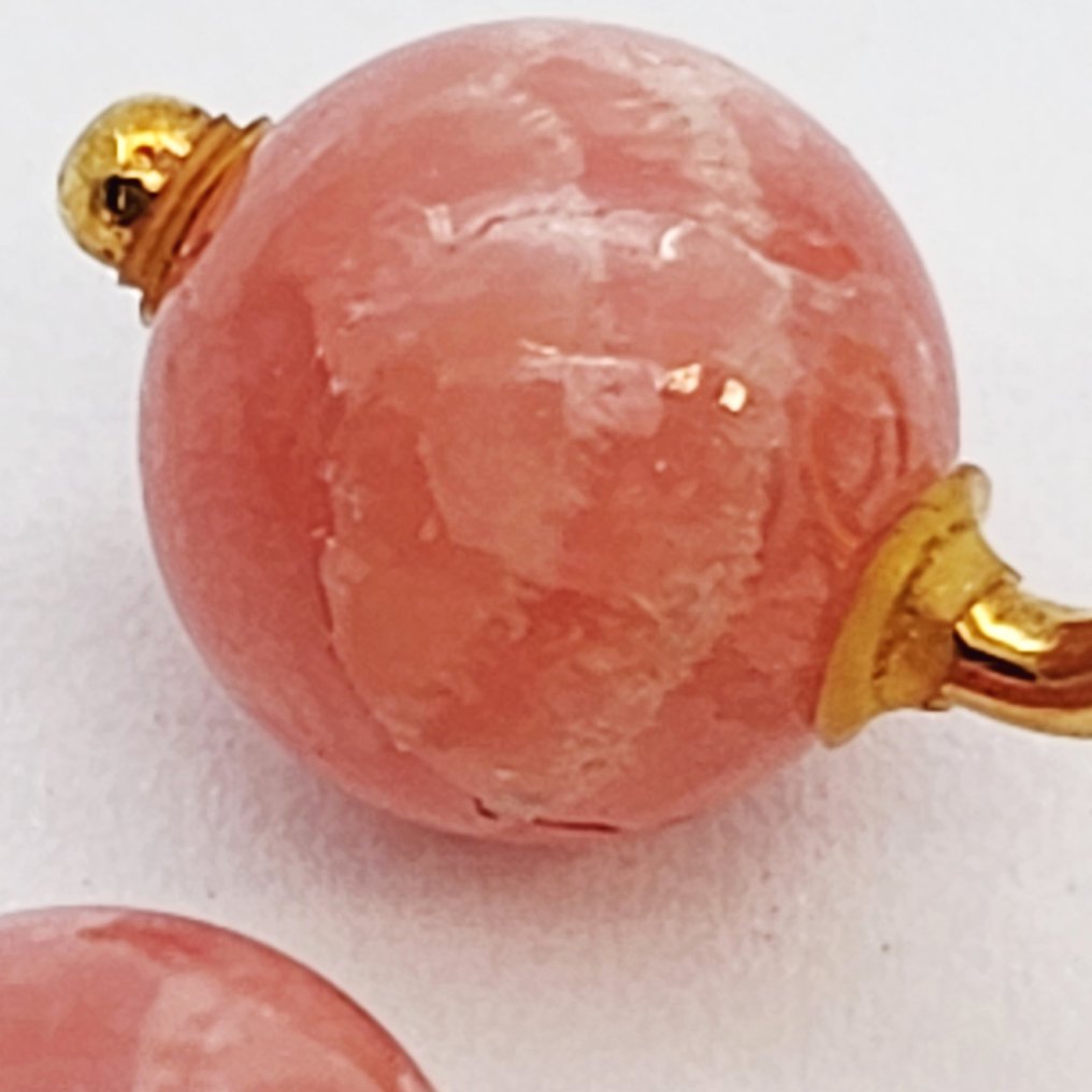 Drop fülbevaló - 18 kt. Sárga arany Rodolit #4.3