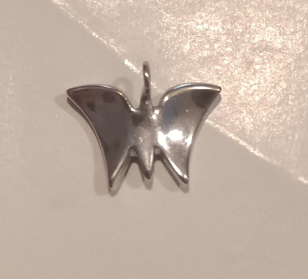 χωρίς τιμή ασφαλείας - Κρεμαστό κόσμημα - 18 καράτια Λευκός χρυσός - 0.10ct. tw. Διαμάντι (Φυσικό) #1.0