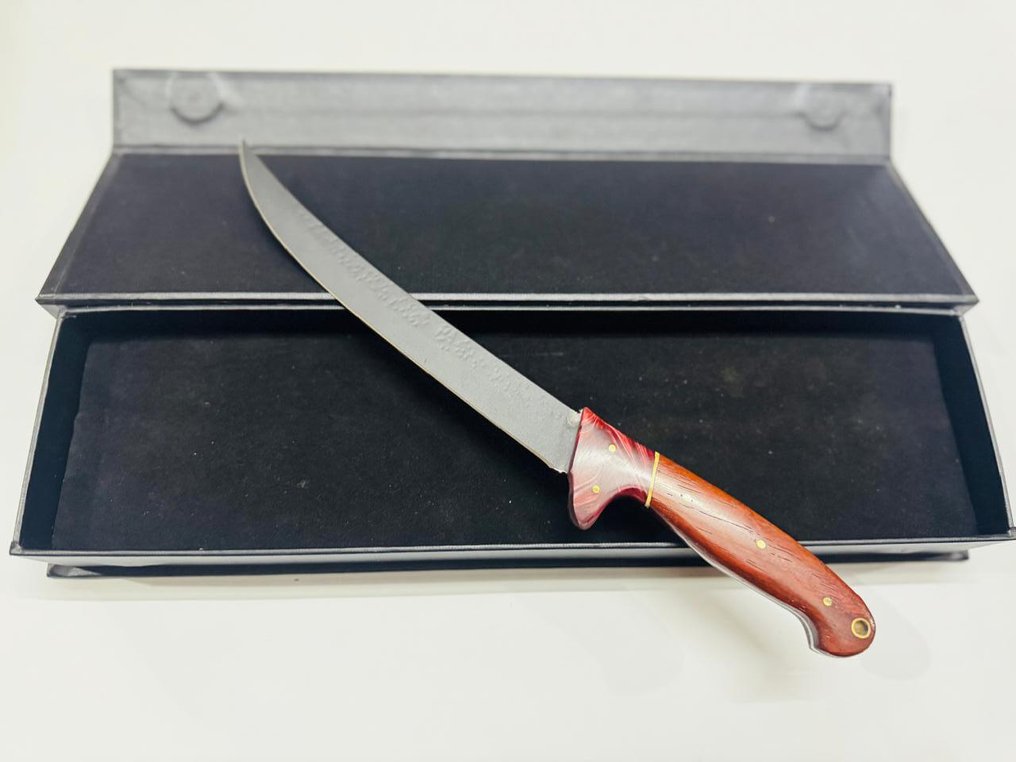 HexClad - 厨刀 -  日本片刀（029） - 钢材、少钢、环氧树脂与异国木材，配有盒子 - 日本 - 日本鱼片刀 #1.0