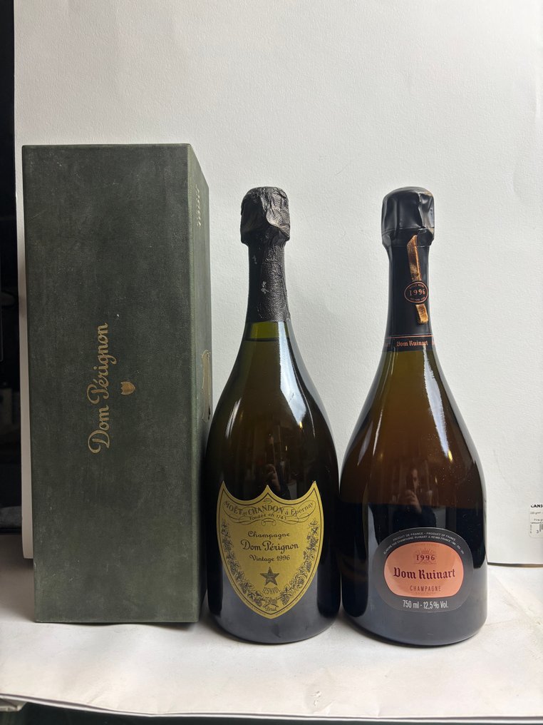 1996 Dom Pérignon & 1996 Ruinart, Dom Ruinart Rosé - Champagne - 2 Bottles (0.75L) #1.0