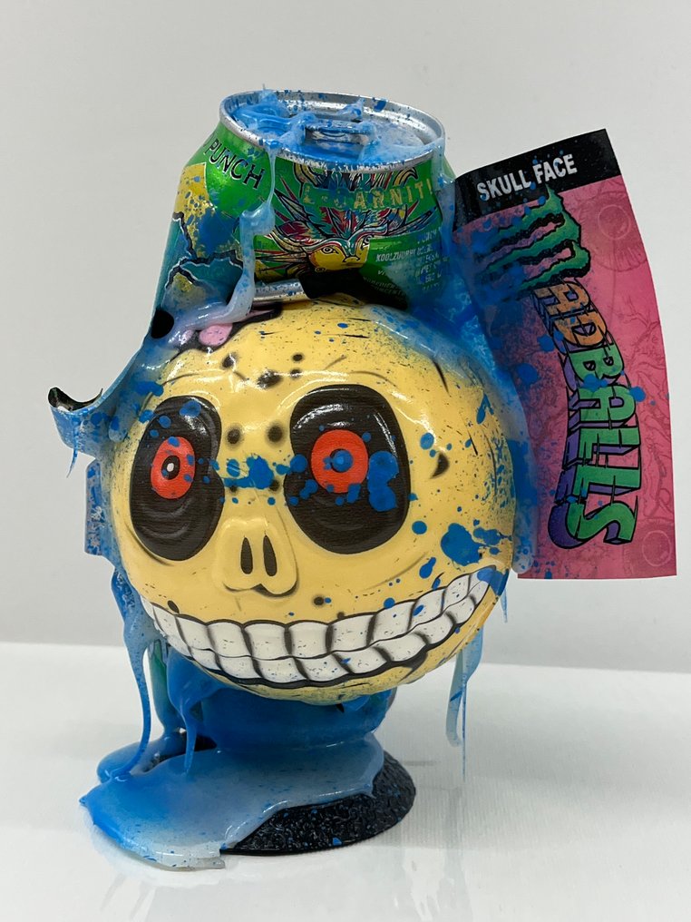 Alvin Silvrants (1979) - Madballs Skull Face Monster Energy can art statue (6 from 7) #1.0