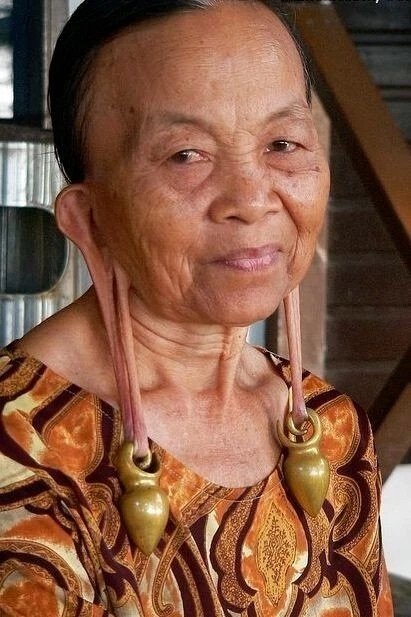 大型纯黄铜耳环 - DAYAK - 婆罗洲 - 印度尼西亚 - 印度尼西亞  (沒有保留價) #4.3