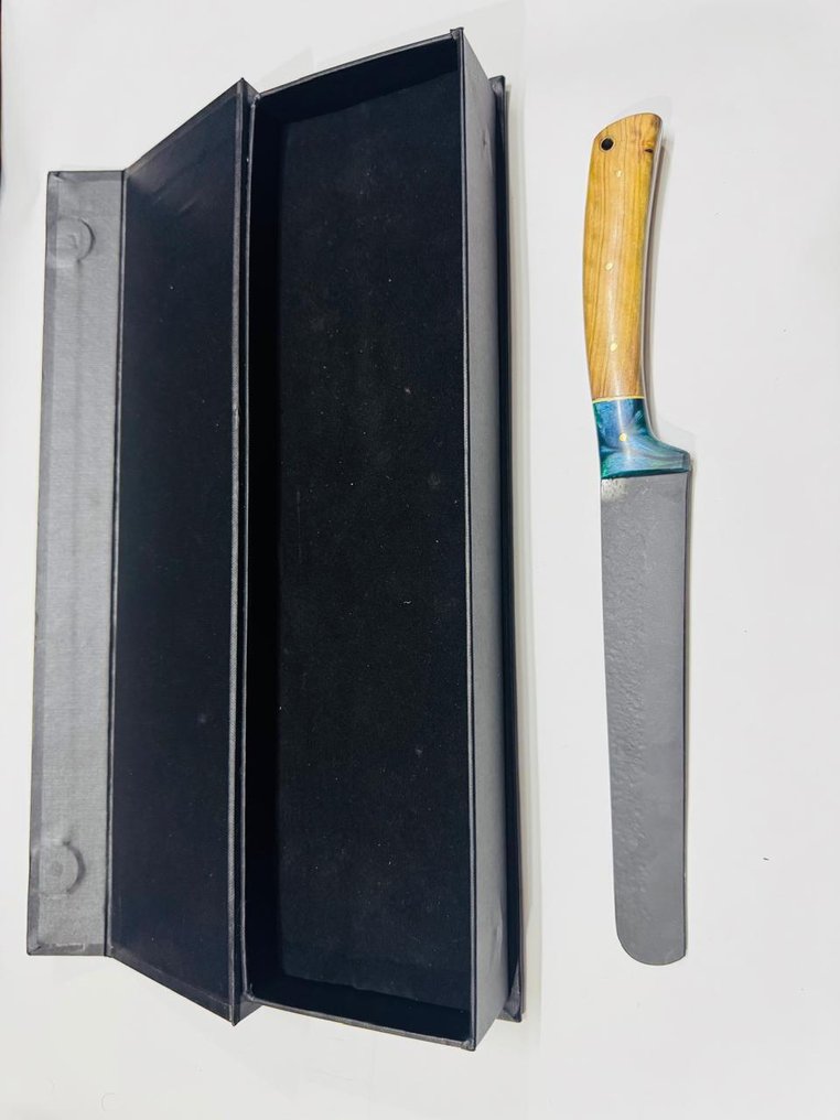 Μαχαίρι κουζίνας - Ιαπωνικό μαχαίρι αρτοποιού (035) - Λιγότερο Ατσάλι, εποξική ρητίνη με κουτί. - Ιαπωνία - Ιαπωνικό μαχαίρι αρτοποιού #4.3